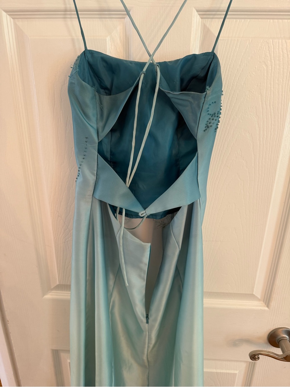 Jump Teal Ombre Spaghetti Strap Maxi Dress - Picture 3 of 4